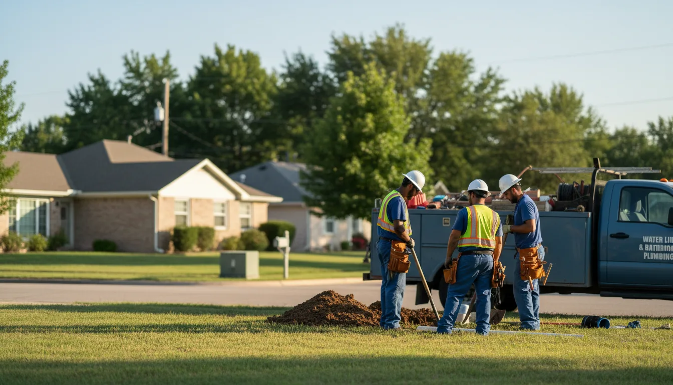 Residential water line and bathroom plumbing service in Apple Creek, OH